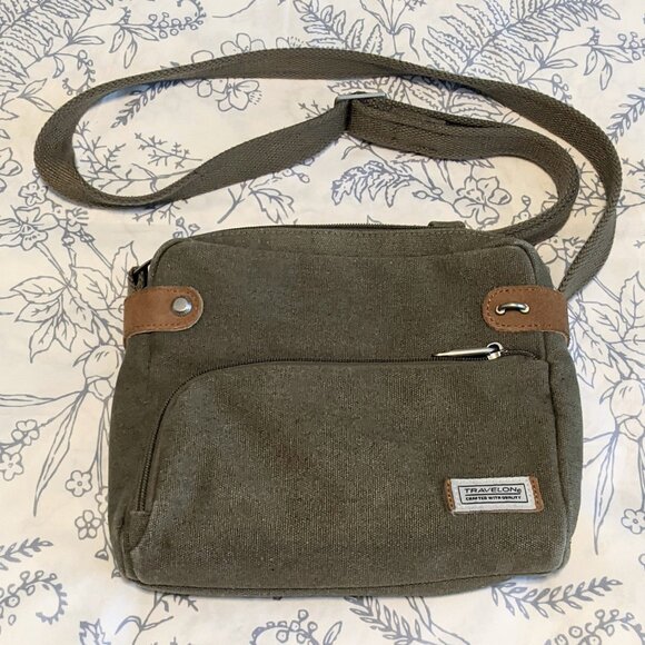 Travelon Anti-Theft Heritage Crossbody Bag, Sage Green - Picture 7 of 14